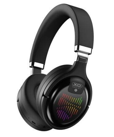 سماعات بلوتوث لون اسود عازلة للضوضاء مع مايك مدمج