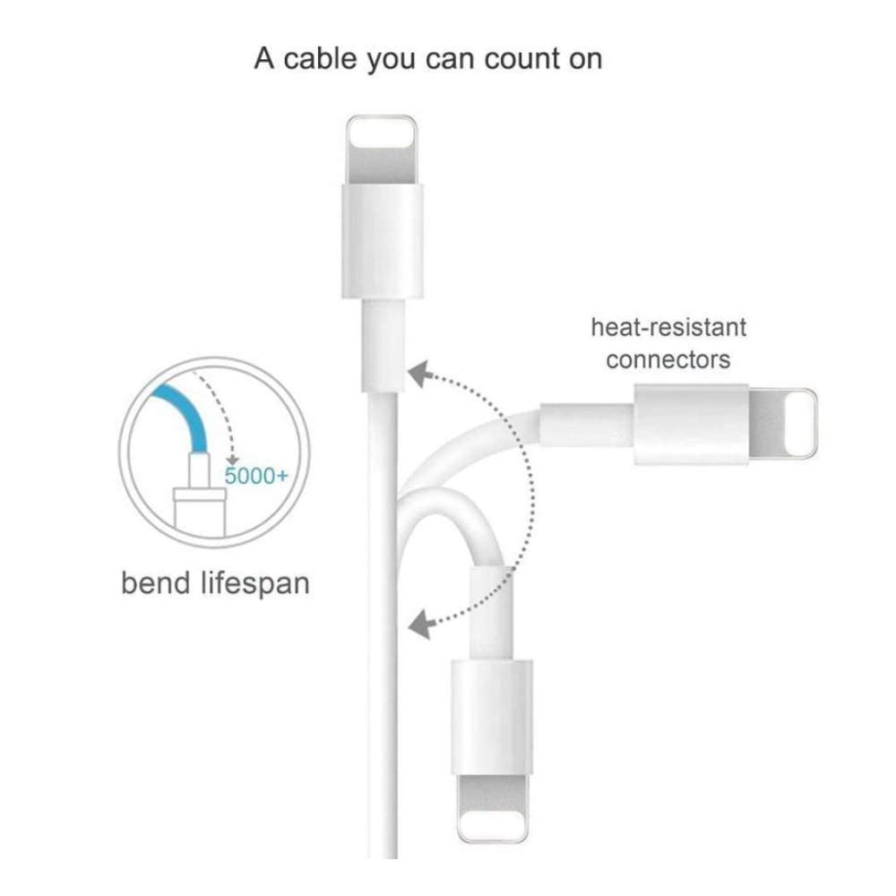 كيبل ايفون لايتنينج قوي أبيض
