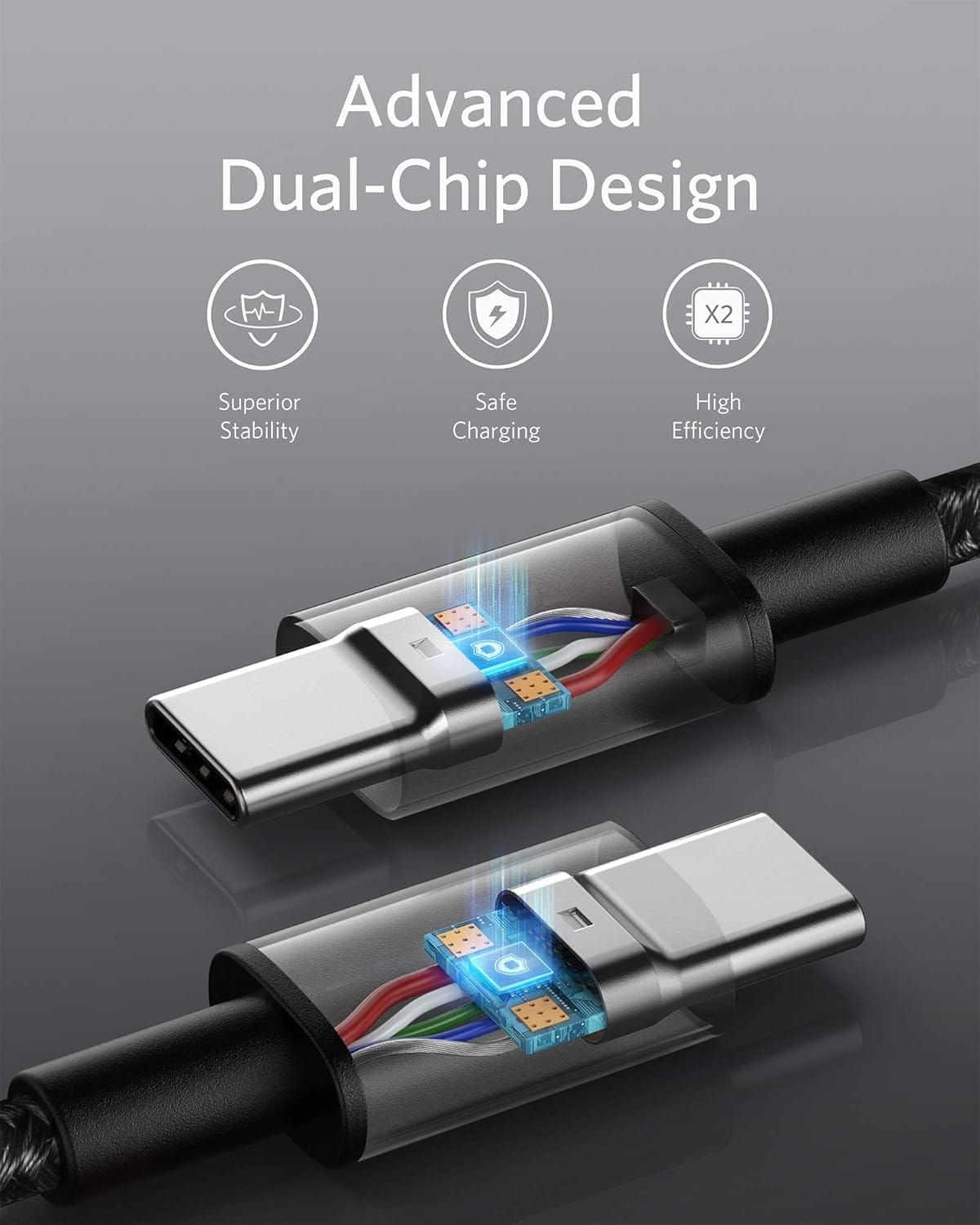 كيبل شحن انكر تايب سي 60 W 